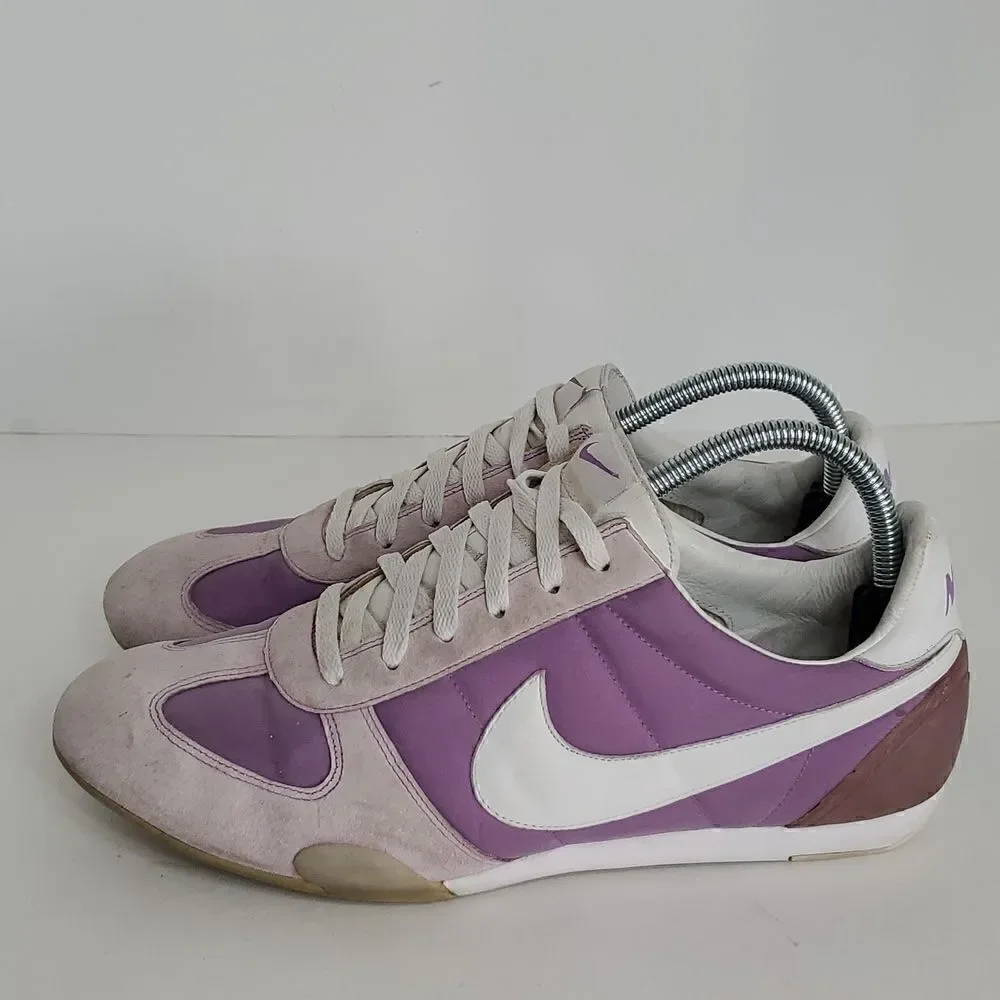 Nike Vintage Classic Sprint Sister Track Shoe Purple White Leather Size 10.5